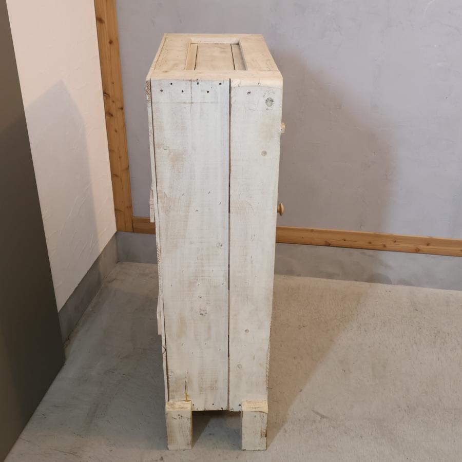温故知新 古家具 ガラス戸棚 シェルフ 飾り棚 キュリオケース ヴィンテージ シャビー ノスタルジック コンパクト 1人暮らし GA322_2