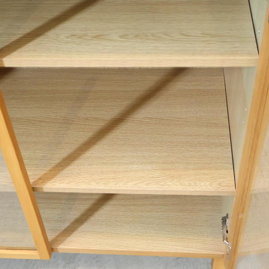 無印　タモ材キャビネット　2列(値下げ　条件付き) 人気の無印良品(MUJI)のタモ材 キャビネット・木製扉！ナチュラルで
