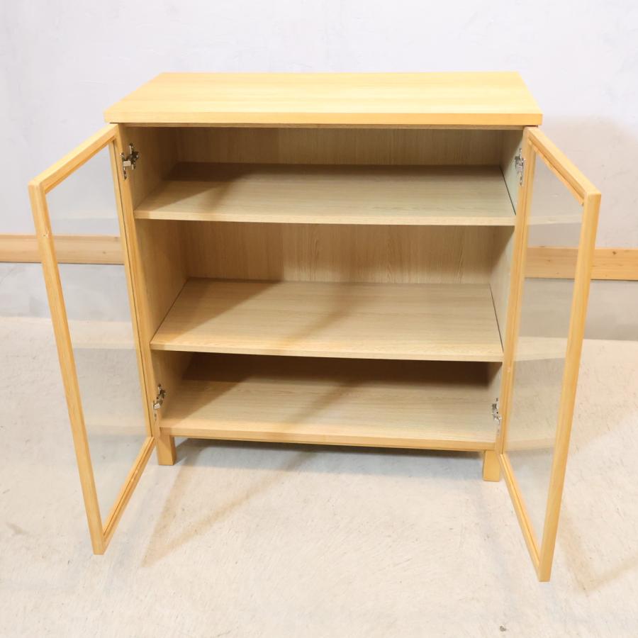 無印　タモ材キャビネット　2列(値下げ　条件付き) 人気の無印良品(MUJI)のタモ材を使用した木製キャビネット・大/タモ材