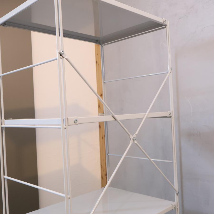 無印良品（MUJI） 帆布バスケット付き スチールユニットシェルフ