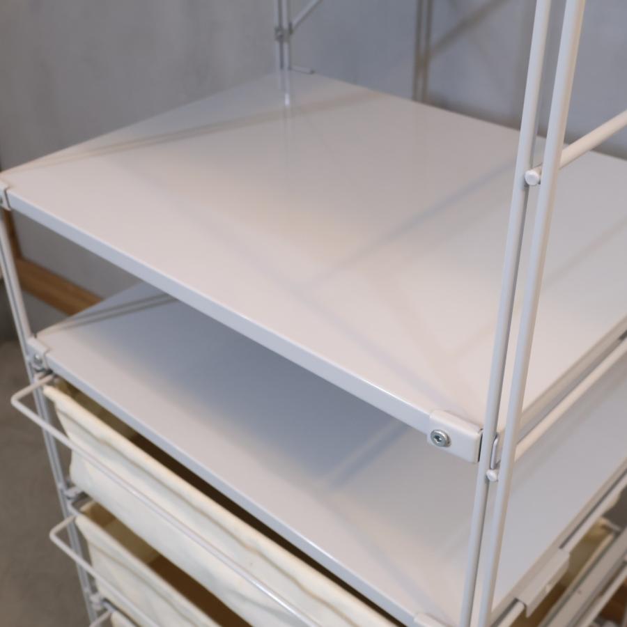 無印良品（MUJI） 帆布バスケット付き スチールユニットシェルフ