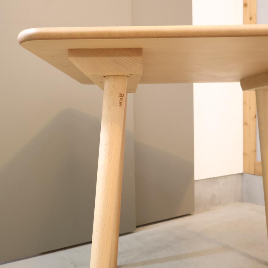 TON トン Ironica ビーチ材 ダイニングテーブル 80cm 北欧スタイル