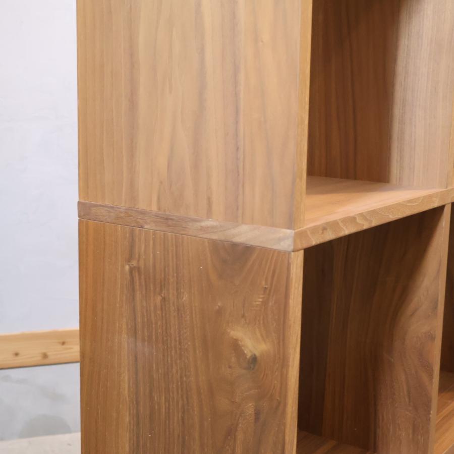 無印良品（MUJI） ウォールナット材 スタッキングシェルフ 3段・4列