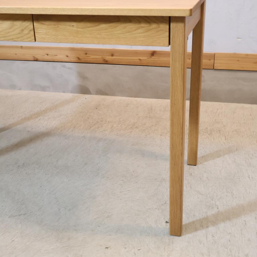 人気のMUJI(無印良品)のオーク材パーソナルデスク/引き出し付き。シンプルでオシャレなデザインとナチュラルな質感がインテリアのアクセントになるデスク♪学習机はもちろんパソコンデスクや事務机に最適！DL113 人気のMUJI(無印良品)のオーク材パーソナルデスク/引き出し付き
