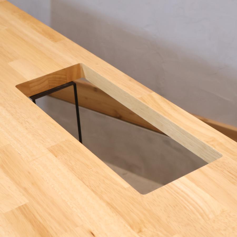 Kanademono かなでもの THE TABLE ラバーウッドN × Black Steel