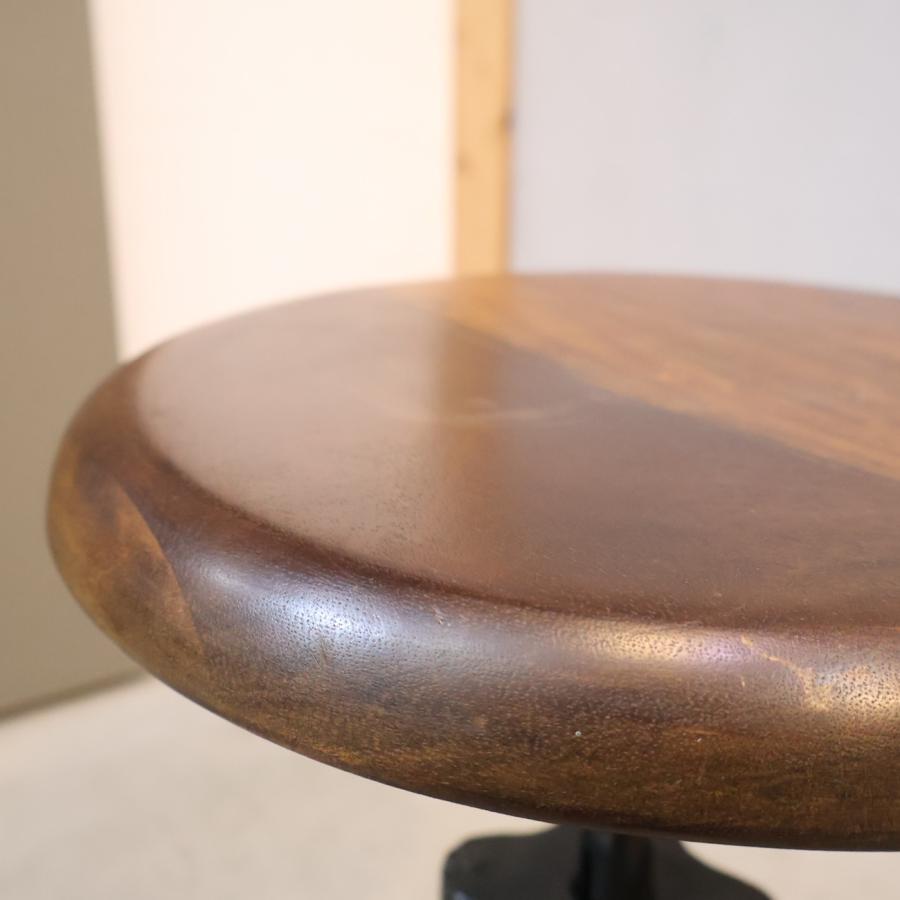 CRASH GATE(クラッシュゲート)/ DISTRICT EIGHT(ディストリクトエイト)のGALETTE STOOL(ガレット スツール)。天然木にスチールを合わせた高さ調整付ハイスツール。 D8/DISTRICT EIGHT GALETTE LOW STOOL with backrest / ディーエイト