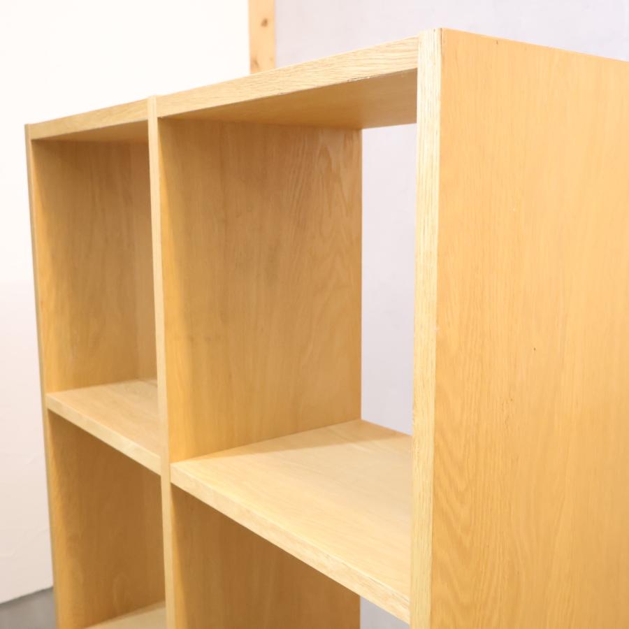 無印良品（MUJI） オーク材 スタッキングシェルフ 3段・2列 オープン