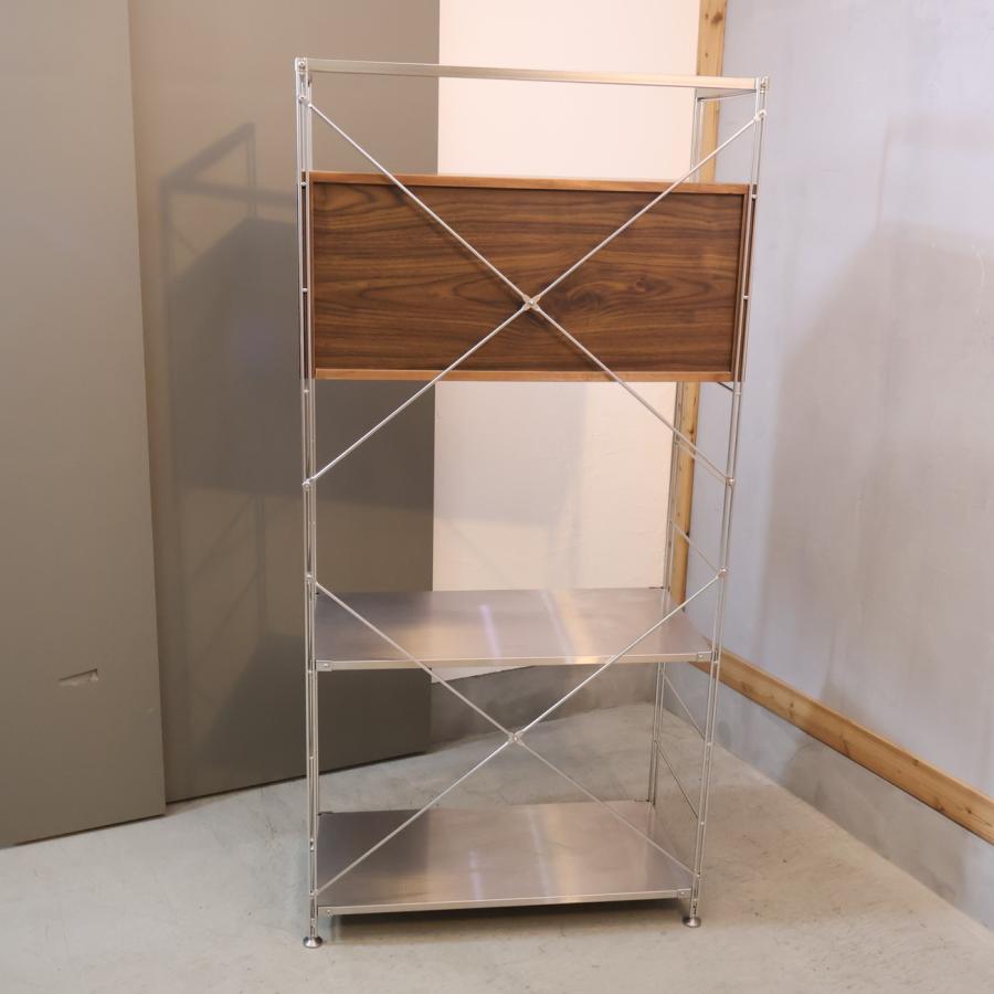 無印良品（MUJI） ステンレスユニットシェルフ ウォールナット