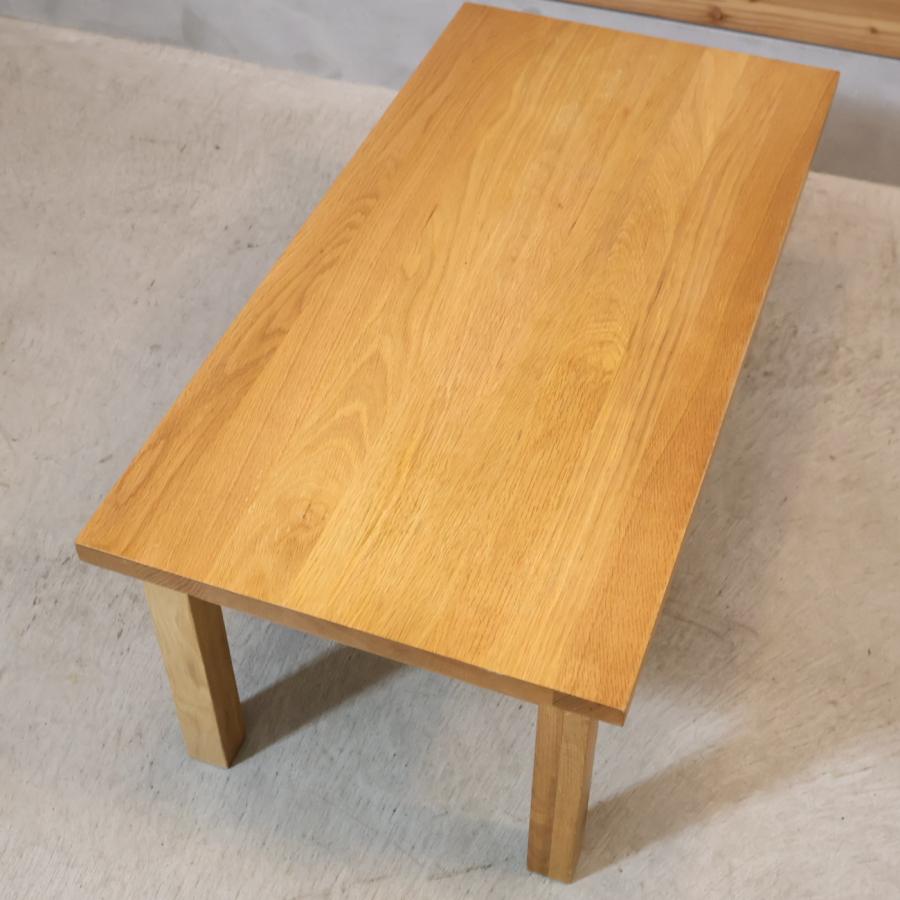 無印良品（MUJI） オーク材 ローテーブル 引出し付 リビングテーブル