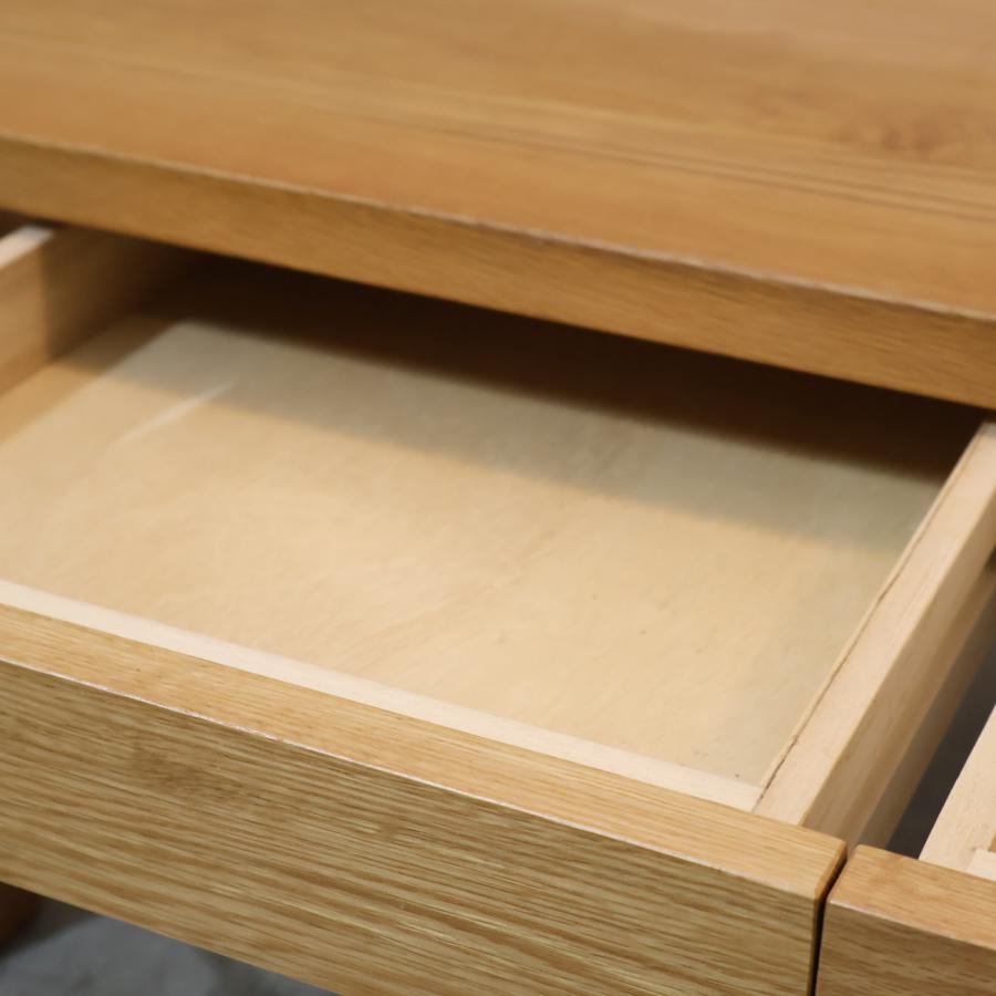 無印良品（MUJI） オーク材 ローテーブル 引出し付 リビングテーブル