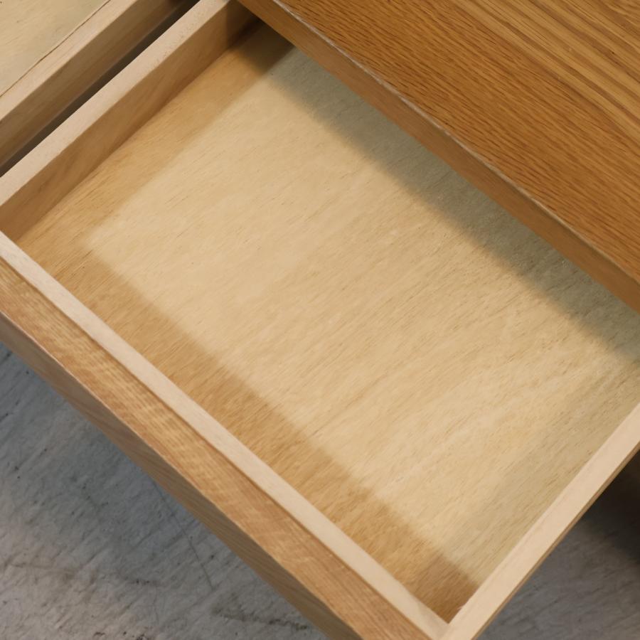 無印良品（MUJI） オーク材 ローテーブル 引出し付 リビングテーブル