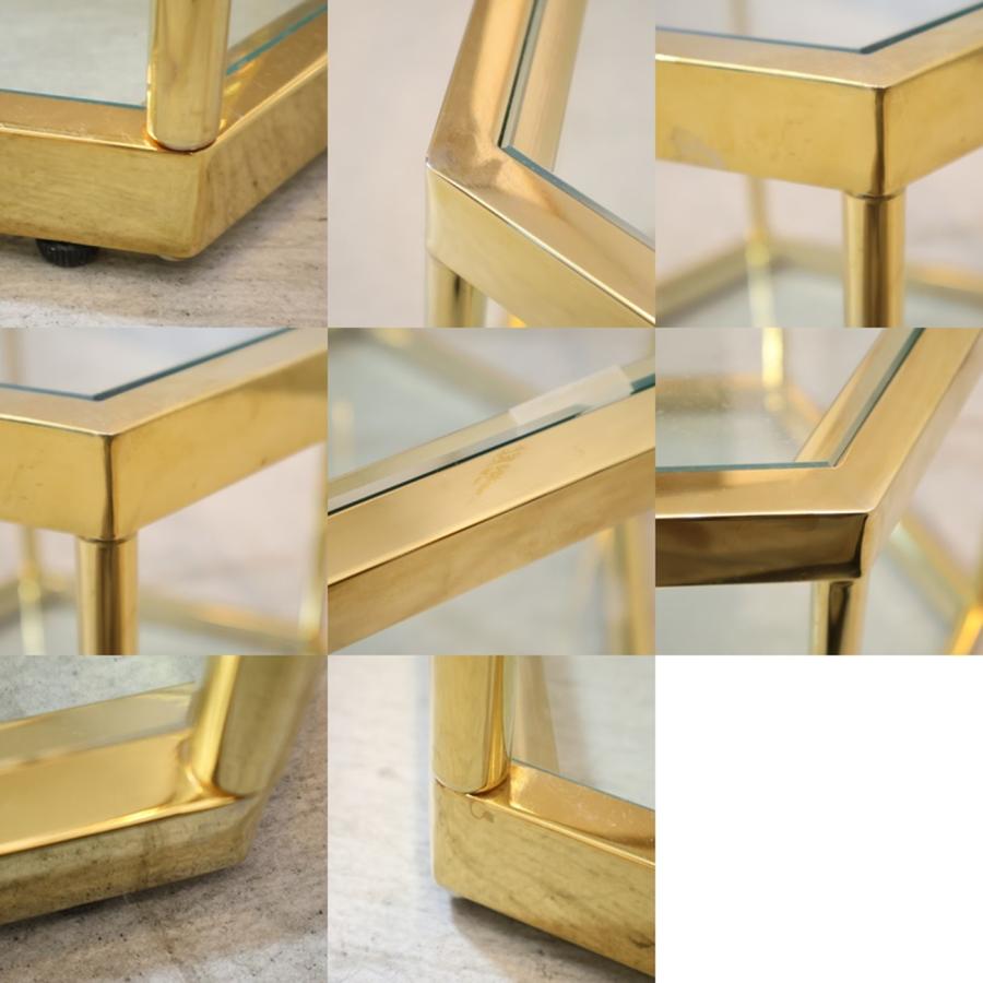 KARE カレ Comb Gold コームゴールド サイドテーブル 六角形 ガラス