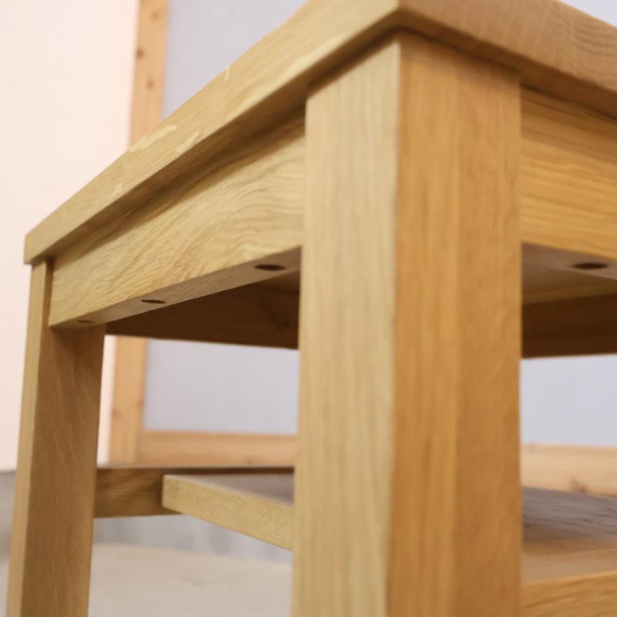 無印良品（MUJI） オーク無垢材 サイドテーブルベンチ・板座