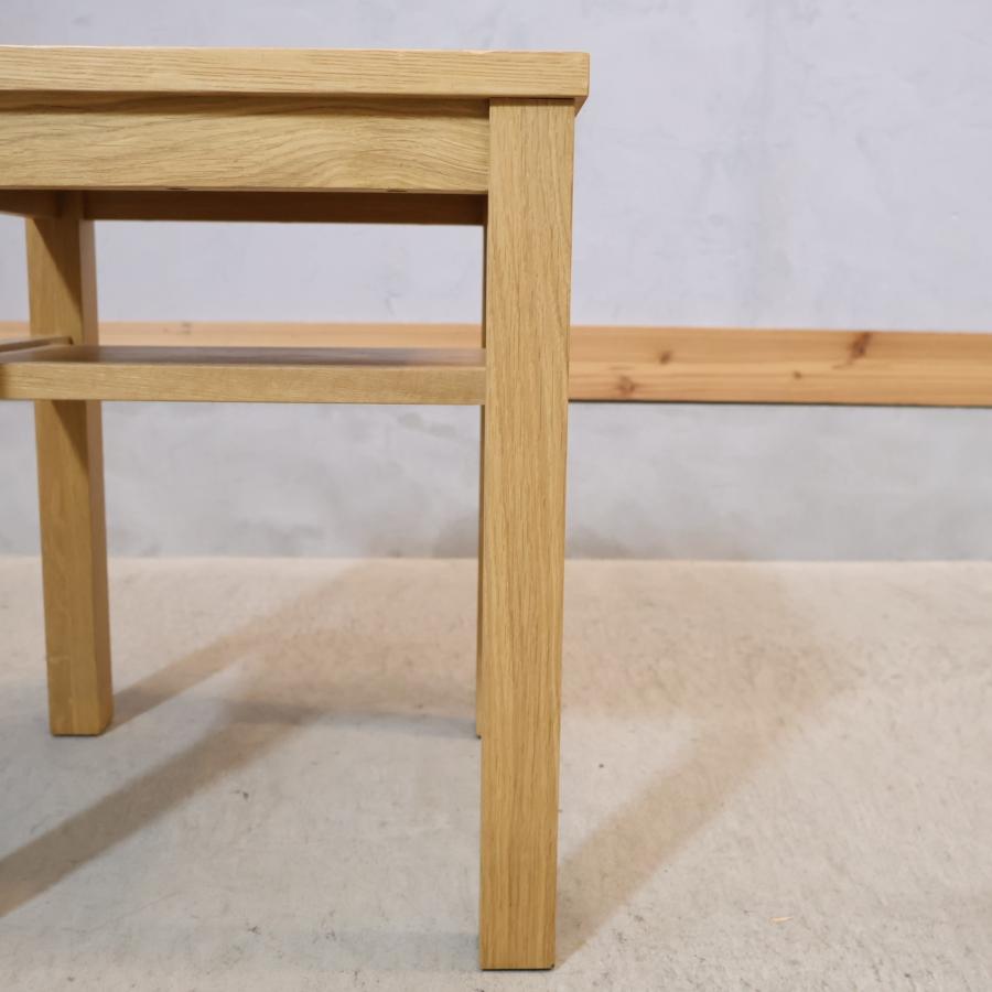 無印良品（MUJI） オーク無垢材 サイドテーブルベンチ・板座