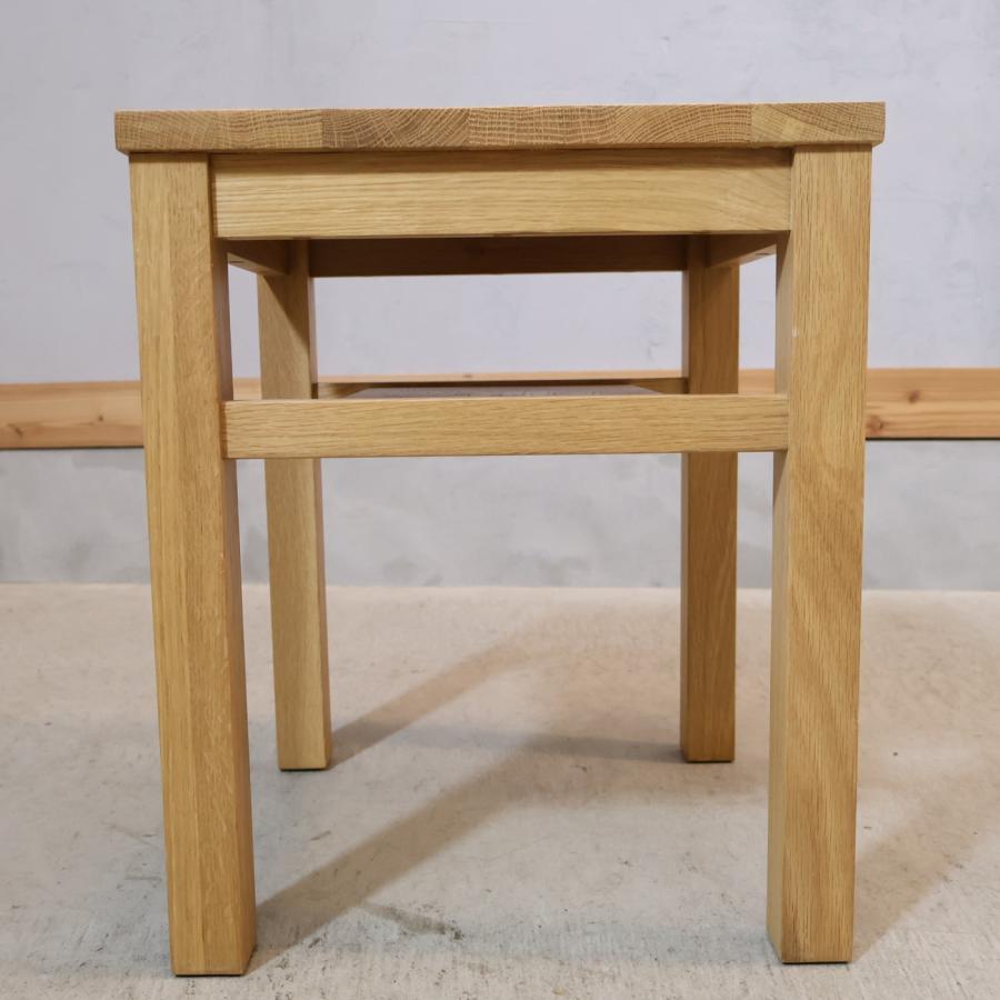 無印良品 オーク無垢材 サイドテーブル ベンチ スツール 椅子 チェア ② 無印良品（MUJI） オーク無垢材 サイドテーブルベンチ・板座