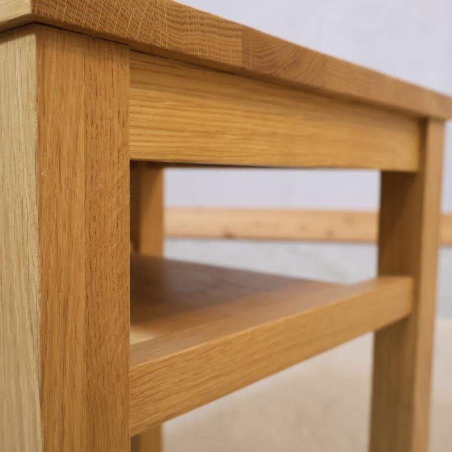 無印良品（MUJI） オーク無垢材 サイドテーブルベンチ・板座