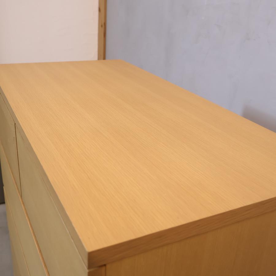 無印良品（MUJI） オーク材 木製 チェスト 6段 ワイド ナチュラル