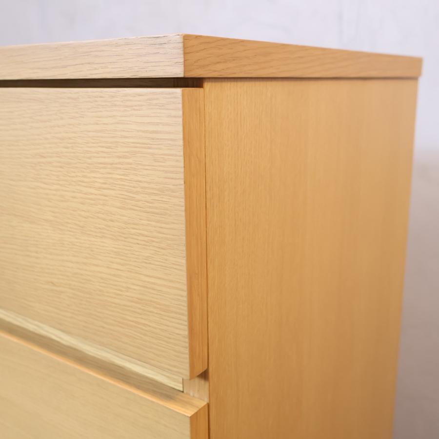 無印良品（MUJI） オーク材 木製 チェスト 6段 ワイド ナチュラル