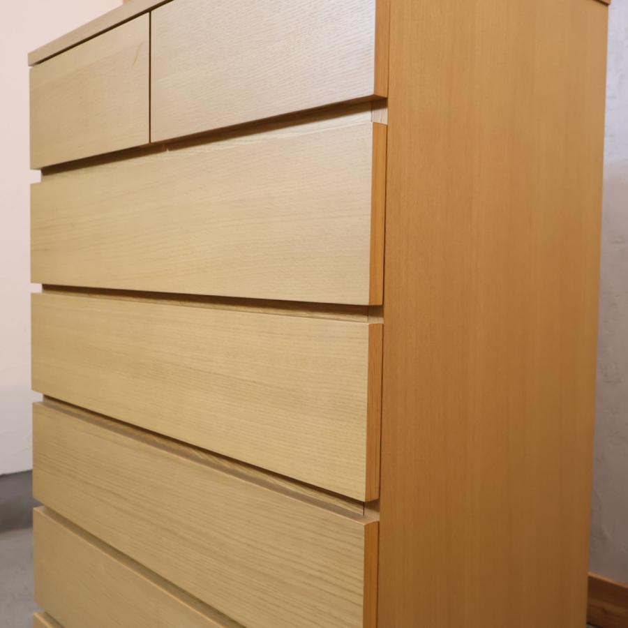 無印良品（MUJI） オーク材 木製 チェスト 6段 ワイド ナチュラル
