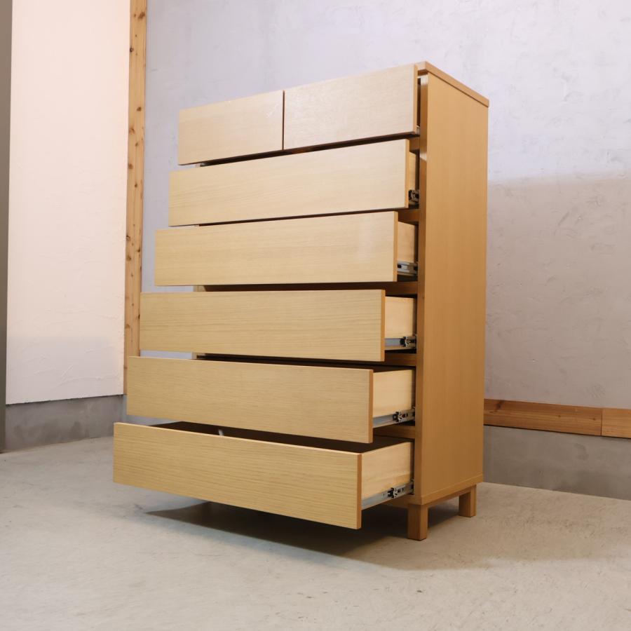 無印良品（MUJI） オーク材 木製 チェスト 6段 ワイド ナチュラル