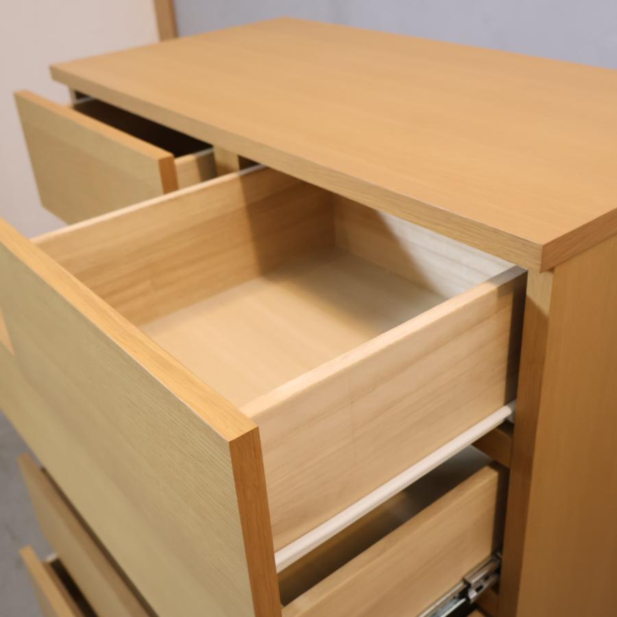無印良品（MUJI） オーク材 木製 チェスト 6段 ワイド ナチュラル