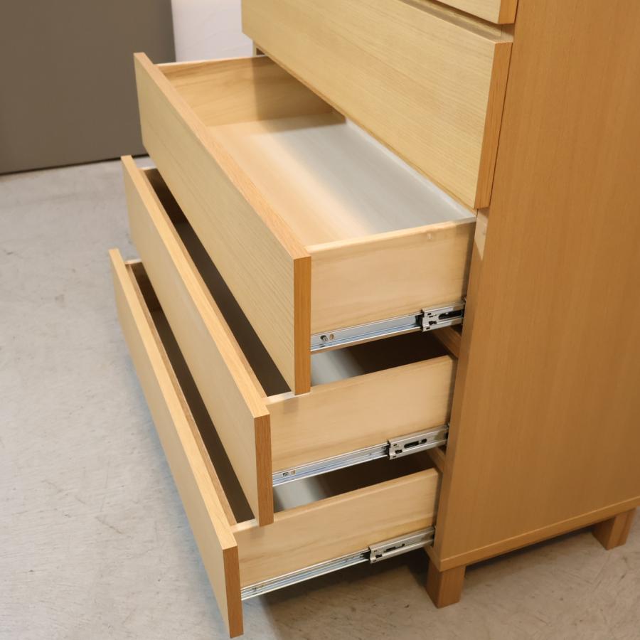 無印良品（MUJI） オーク材 木製 チェスト 6段 ワイド ナチュラル