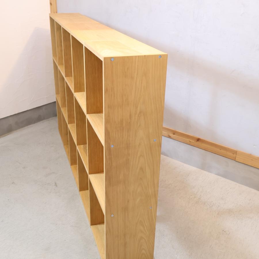 無印良品（MUJI） オーク材 3段・5列スタッキングシェルフ ナチュラル