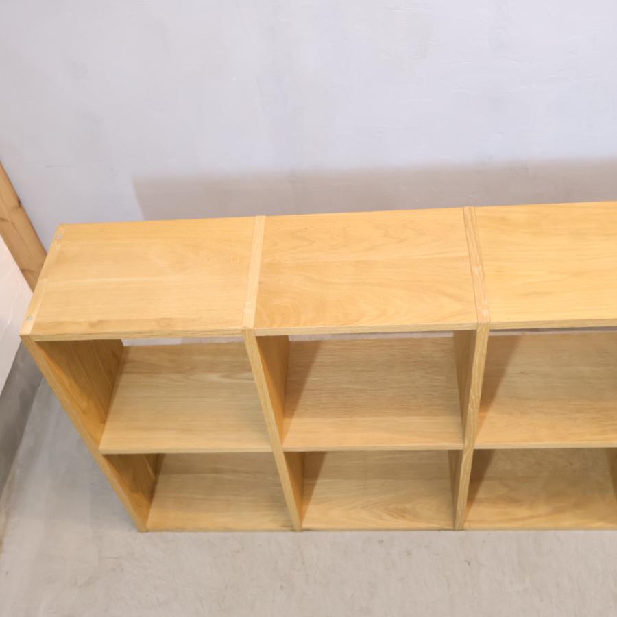 無印良品（MUJI） オーク材 スタッキングシェルフ 2段・5列 オープン