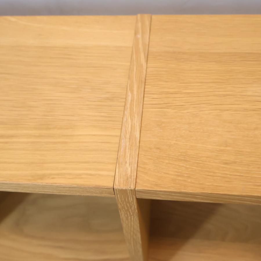 無印良品（MUJI） オーク材 スタッキングシェルフ 2段・5列 オープン