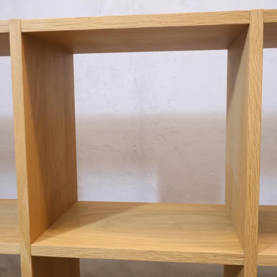 無印良品（MUJI） オーク材 スタッキングシェルフ 2段・5列 オープン