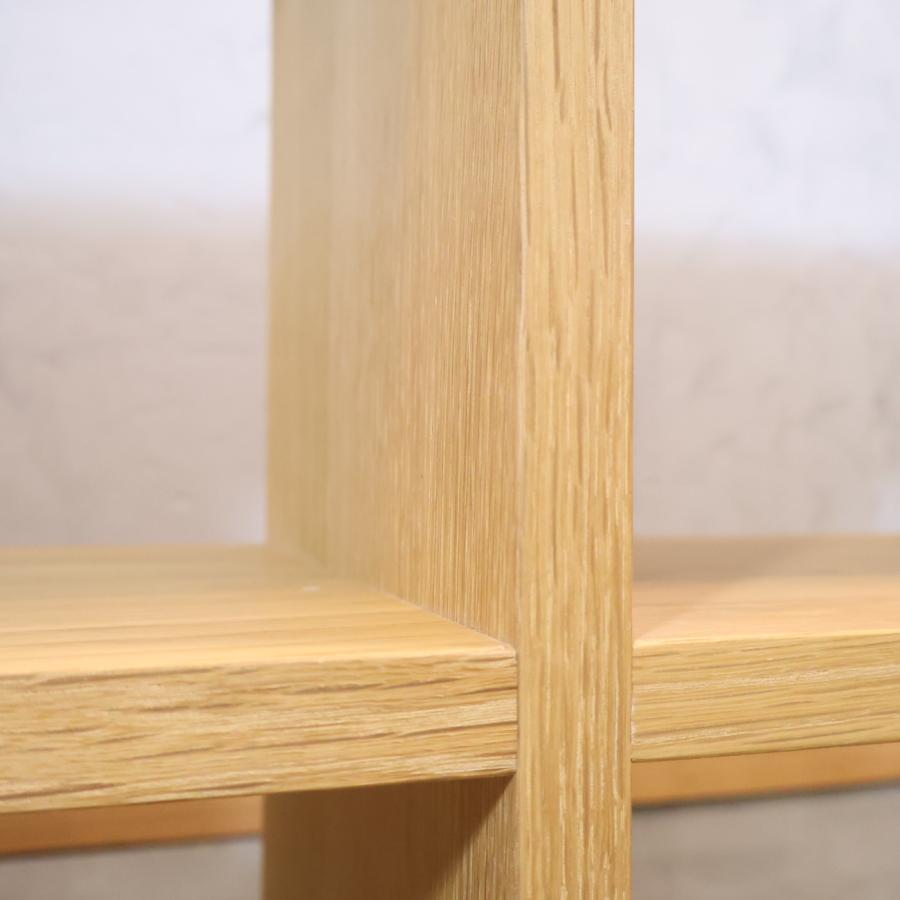 無印良品（MUJI） オーク材 スタッキングシェルフ 2段・5列 オープン