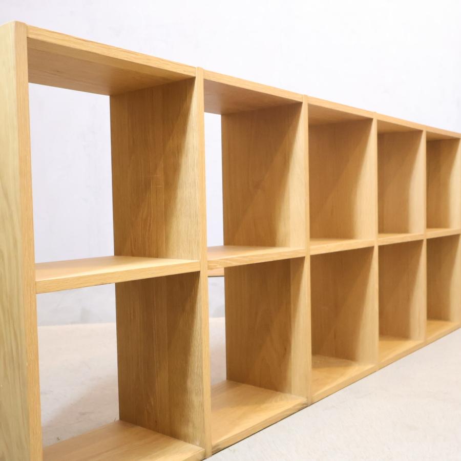 無印良品（MUJI） オーク材 スタッキングシェルフ 2段・5列 オープン