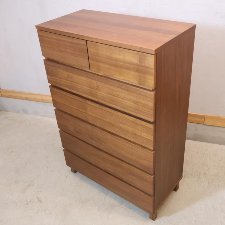 無印良品 ウォールナット材 6段ハイチェスト 北欧スタイル ナチュラルモダン 無印良品（MUJI） ウォールナット材 6段チェスト 北欧スタイル