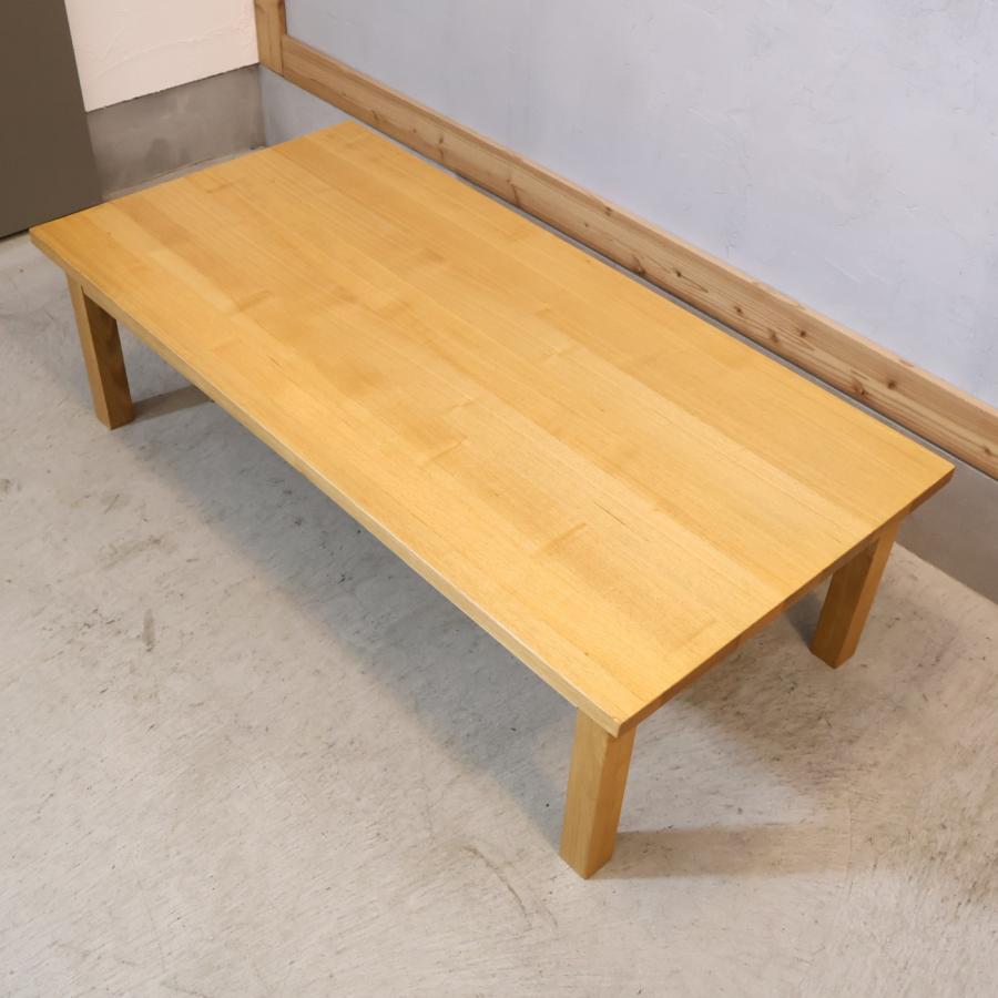 無印良品（MUJI） タモ材 引出し付 リビングテーブル センターテーブル