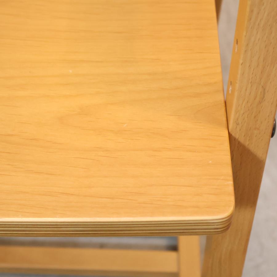 椅子・チェア アクタス 木製シンプル椅子 クリーム色の座面付き②