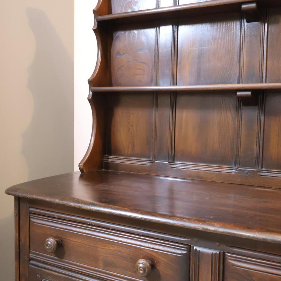 ERCOL アーコール ウェルシュドレッサー カップボード オールドコロニアル 飾り棚 英国アンティーク クラシック イギリス 食器棚 GE301_3