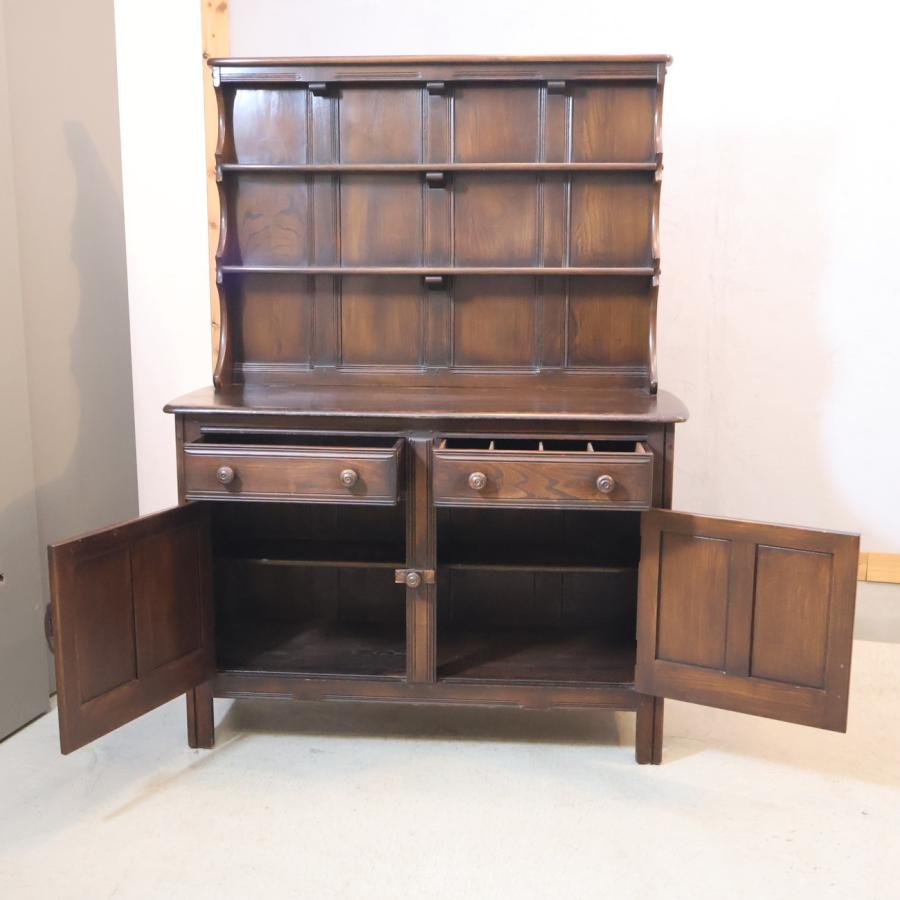 ERCOL アーコール ウェルシュドレッサー カップボード オールドコロニアル 飾り棚 英国アンティーク クラシック イギリス 食器棚 GE301_5