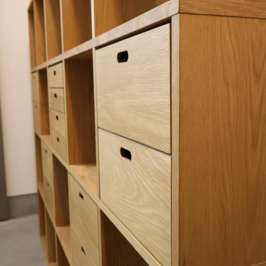 無印良品（MUJI） オーク材 スタッキングシェルフ 5段・4列 オープン