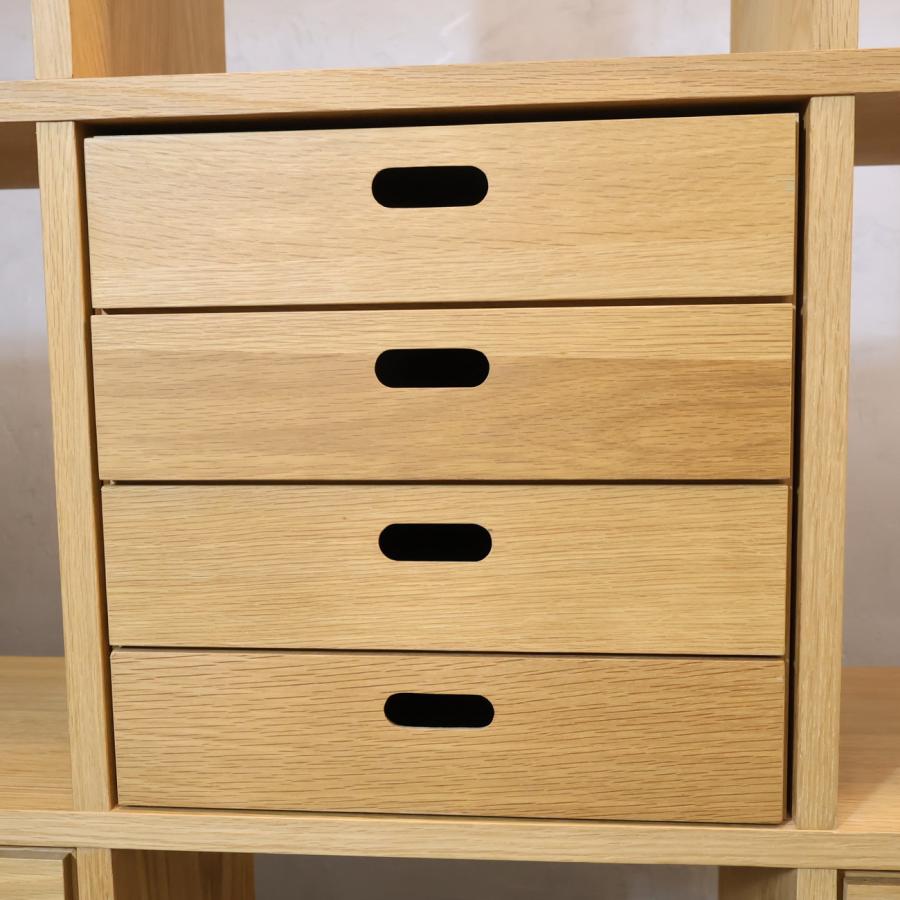 無印良品（MUJI） オーク材 スタッキングシェルフ 5段・4列 オープン