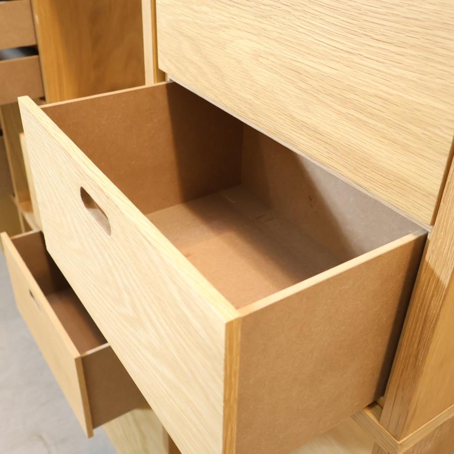 無印良品（MUJI） オーク材 スタッキングシェルフ 5段・4列 オープン