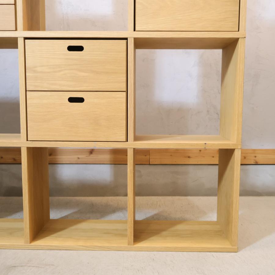 無印良品（MUJI） オーク材 スタッキングシェルフ 5段・4列 オープン