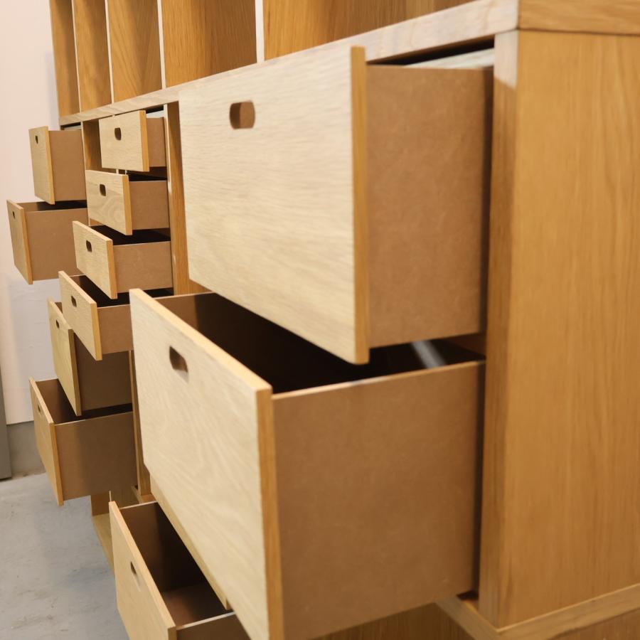 無印良品（MUJI） オーク材 スタッキングシェルフ 5段・4列 オープン