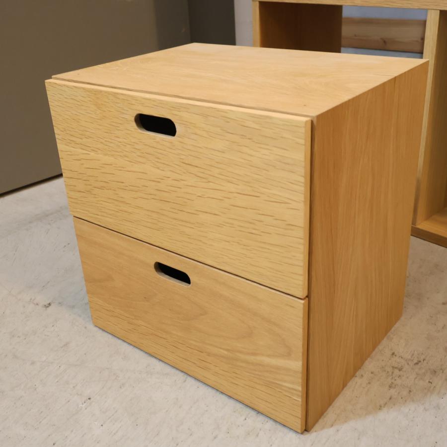 無印良品（MUJI） オーク材 スタッキングシェルフ 5段・4列 オープン