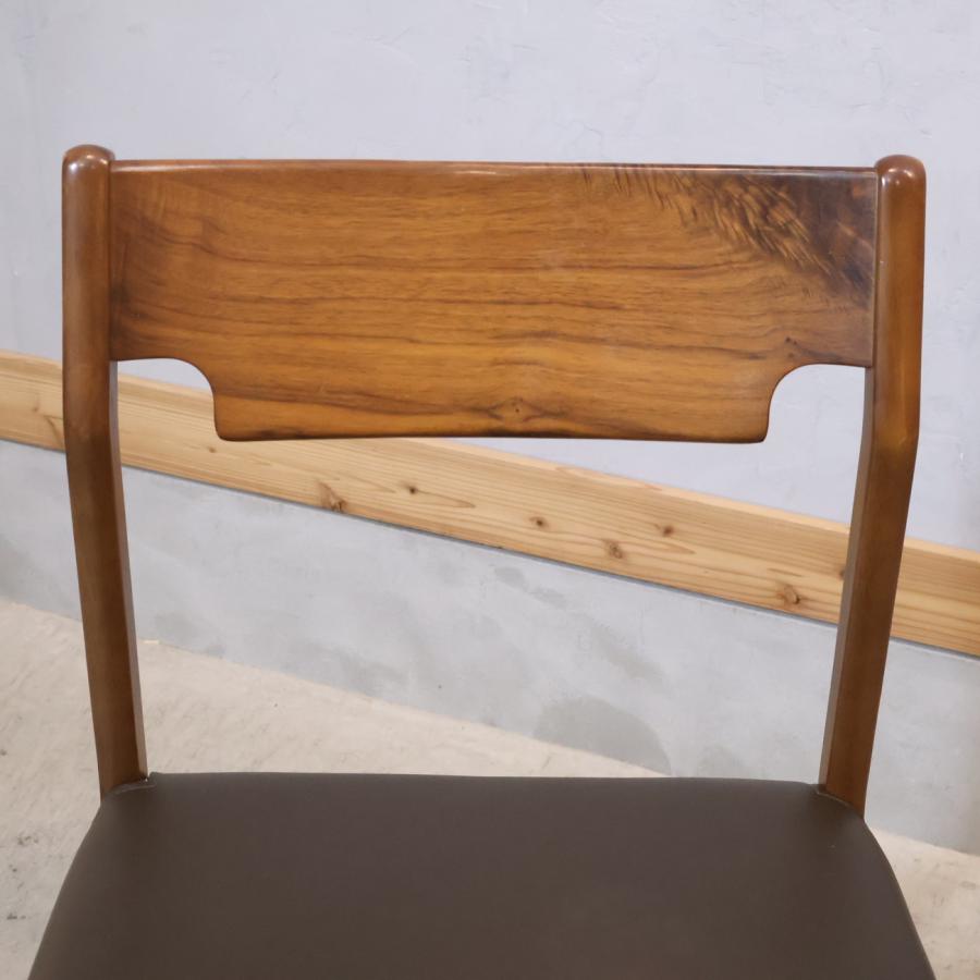 アンティーク・ぼかし塗装 筑波産商 オーク材 ダイニングチェア ２脚セット 筑波産商 Tsukuba Sansho Danish デニッシュ ウォールナット材 サイド