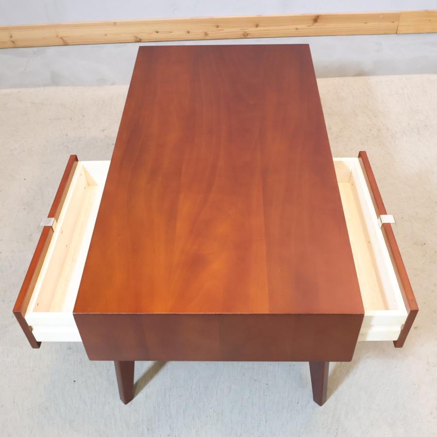 dinos（ディノス） 北欧ヴィンテージ風 Vカット マホガニー材 リビング