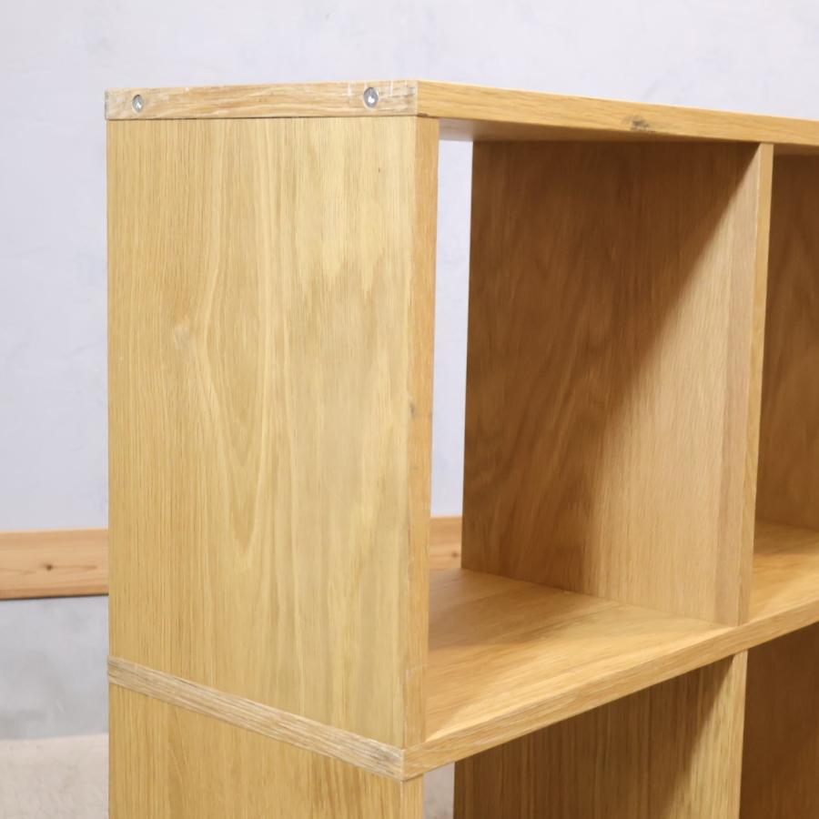 無印良品（MUJI） オーク材 スタッキングシェルフ 2段・3列 オープン