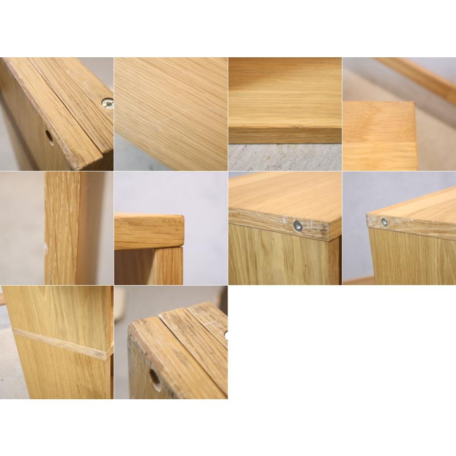 無印良品（MUJI） オーク材 スタッキングシェルフ 2段・3列 オープン