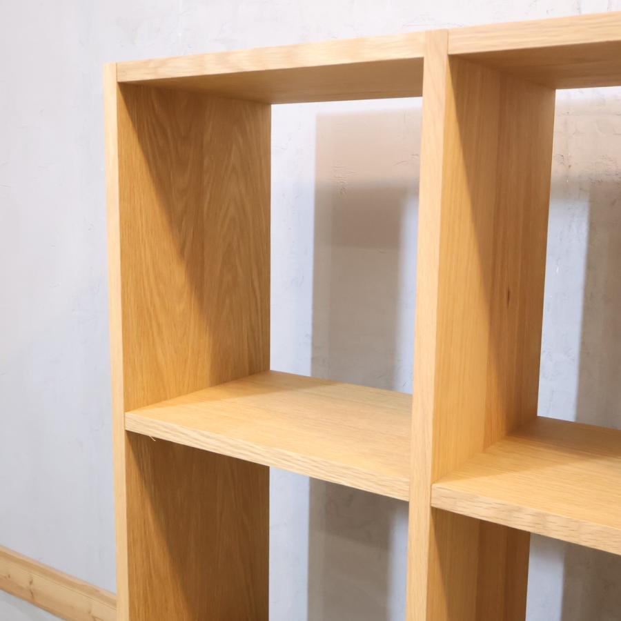 無印良品（MUJI） オーク材 スタッキングシェルフ 3段・2列 オープン