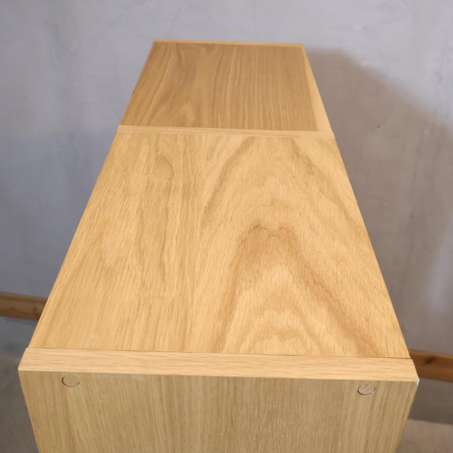 無印良品（MUJI） オーク材 スタッキングシェルフ 3段・2列 オープン