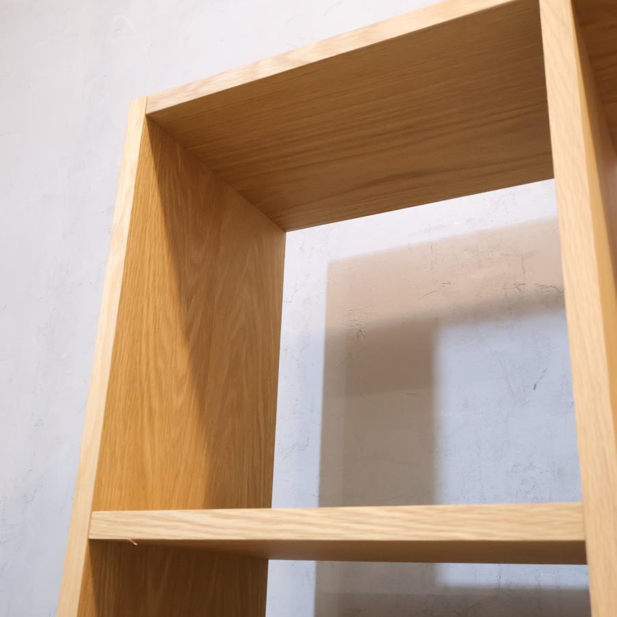 無印良品（MUJI） オーク材 スタッキングシェルフ 3段・2列 オープン